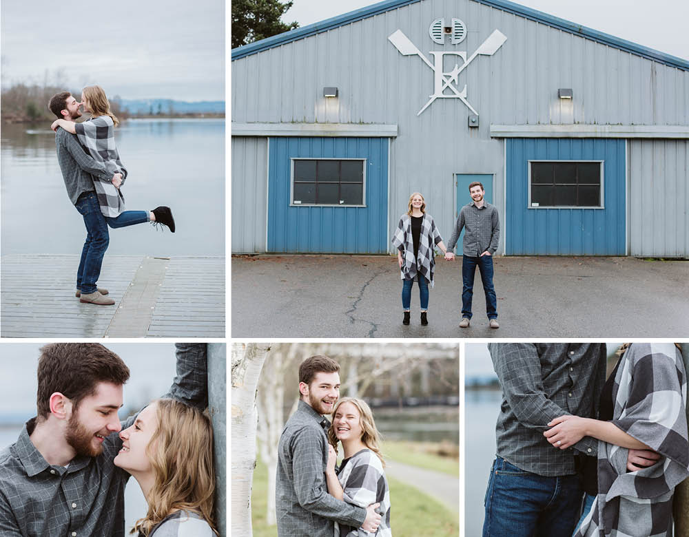 Summer and Dekker's Everett Rowing Club Engagement Shoot | Everett Wedding Photographer