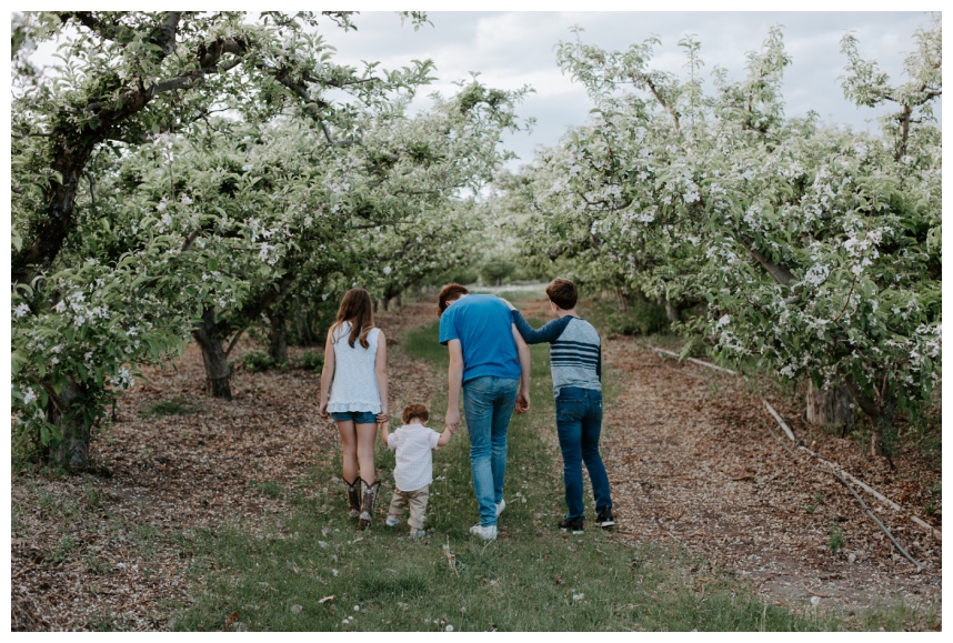 Cousins Photoshoot in apple orchard lake chelan
